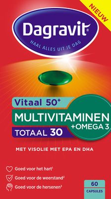 Dagravit Totaal 30 Vitaal 50+ En Omega Visolie 60tabl
