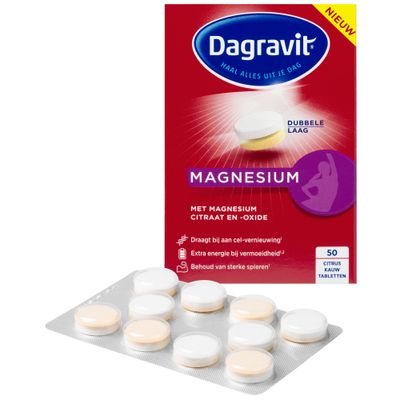 Dagravit Magnesium Citrus Kauwtabletten 50tabl