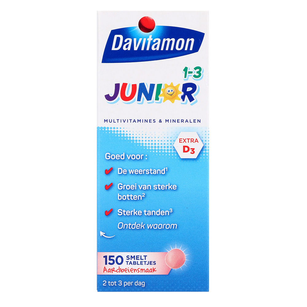 Davitamon Junior Multivitamine 1-3 Jaar Smelt Tabletjes