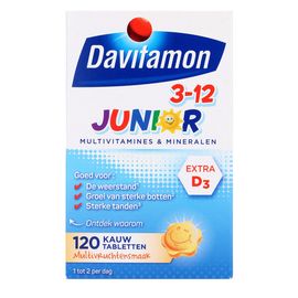Davitamon Davitamon Junior Kauwtabletten Multifruit 3plus