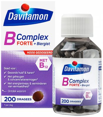 Davitamon Vitamine B Tekort Complex Forte Dragees Tabletten 200drag
