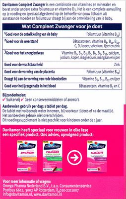 Davitamon Compleet Zwanger Tabletten 60tabl
