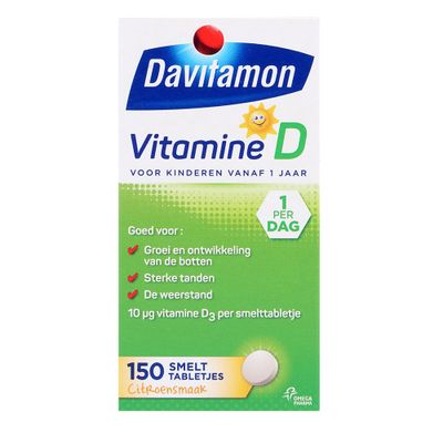 Davitamon Vitamine D Smelttabletten Kinderen 150stuks