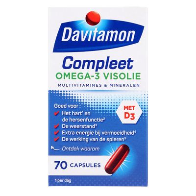 Davitamon Compleet Plus Omega 3 Visolie 70caps