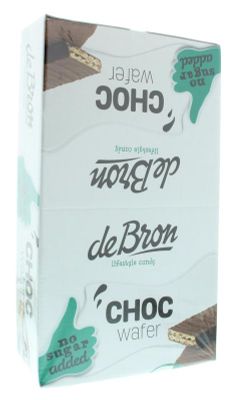 De Bron Chocolate Wafer Suiker Vrij Doos 24x40gr
