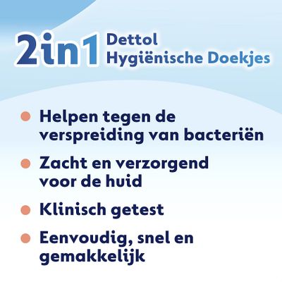 Dettol Doekjes 2in1 Hygienisch 12stuks
