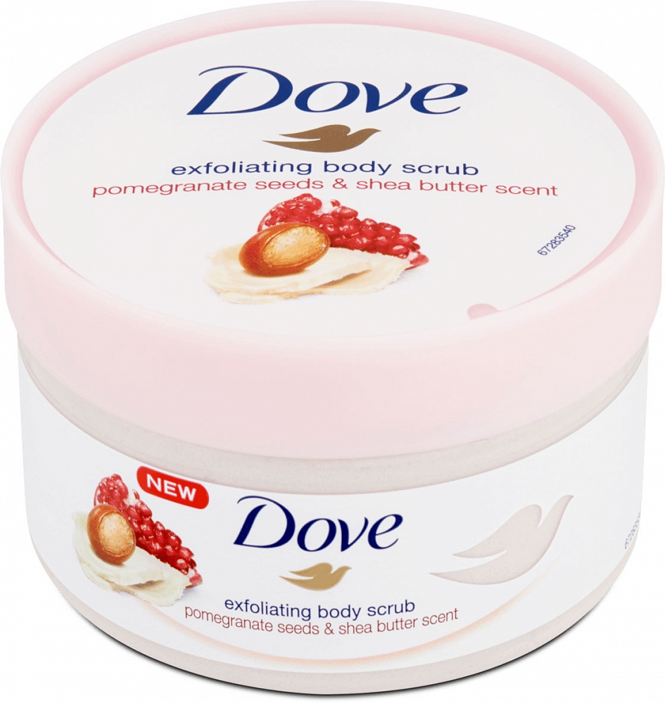 Dove Shower Scrub Pomgranate en Shea Butter 225ml Dove Shower Scrub Pomgranate en Shea Butter 225ml