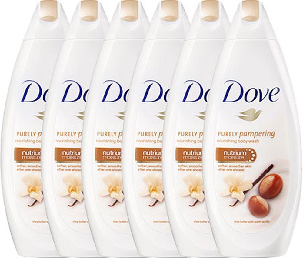 Dove Douchegel Purely Pampering Sheabutter And Vanille Voordeelverpakking 6x250ml Dove Douchegel Purely Pampering Sheabutter And Vanille Voordeelverpakking 6x250ml