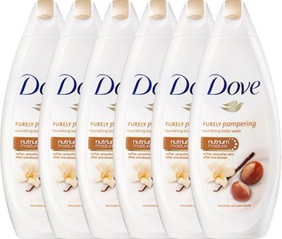 Dove Douchegel Purely Pampering Sheabutter And Vanille Voordeelverpakking 6x250ml