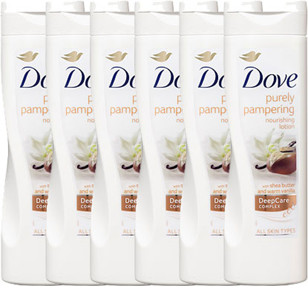 Dove Bodylotion Purely Pampering Sheabutter Vanille Voordeelverpakking 6x250ml