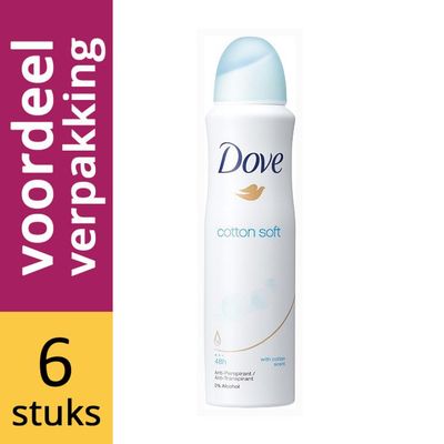 Dove Deodorant Deospray Cotton Soft Voordeelverpakking 6x150ml