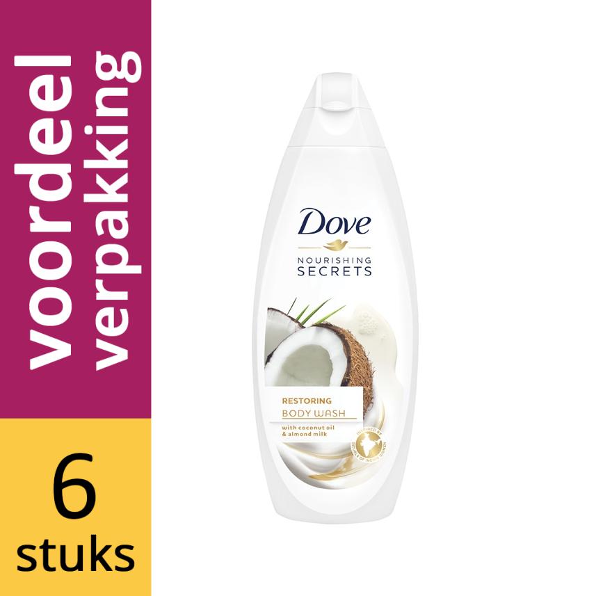 Dove Showergel Restoring Voordeelverpakking 6x250ml Dove Showergel Restoring Voordeelverpakking 6x250ml