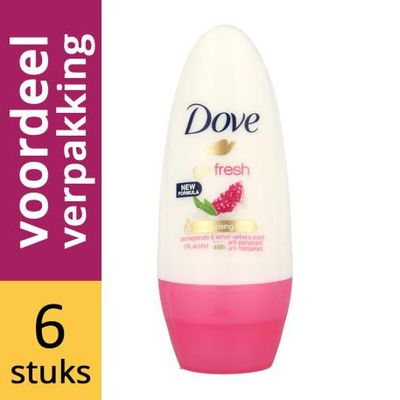 Dove Deodorant Deoroller Go Fresh Pomegranate Voordeelverpakking 6x50ml