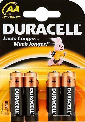 Duracell Batterijen Type-aa Penlite Lr6 Mn1500 1,5volt 4stuks