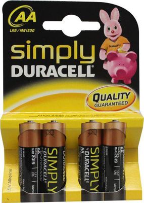 Duracell type AA Basic Batterijen 4 stuks