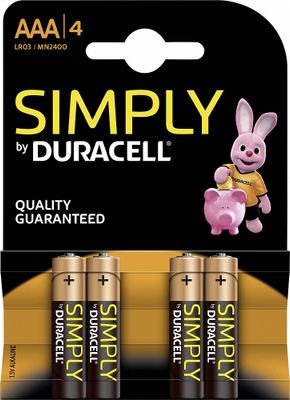 Duracell Batterijen Simply Aaa 4stuks