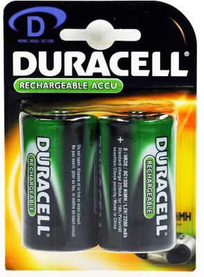 Duracell Oplaadbare Batterijen Type-D 2stuks
