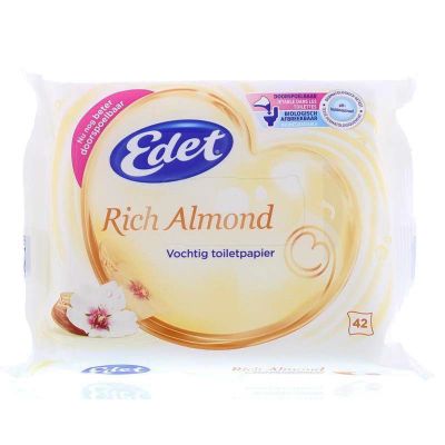 Edet Vochtig Toiletpapier Rich Almond 42stuks