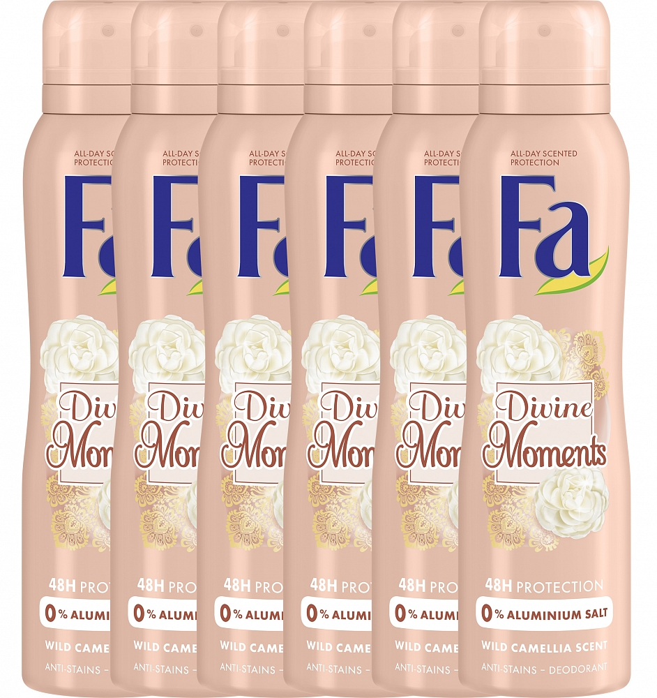 Fa Deodorant Deospray Divine Moments Voordeelverpakking 6x150ml