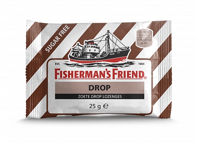 Fishermans Friend Drop Zoete Drop Lozenges Suikervrij Bruin/Wit