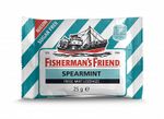 Fishermans Friend Spearmint Frisse Mint Lozenges Suikervrij Tuquoise/Wit 25gr thumb
