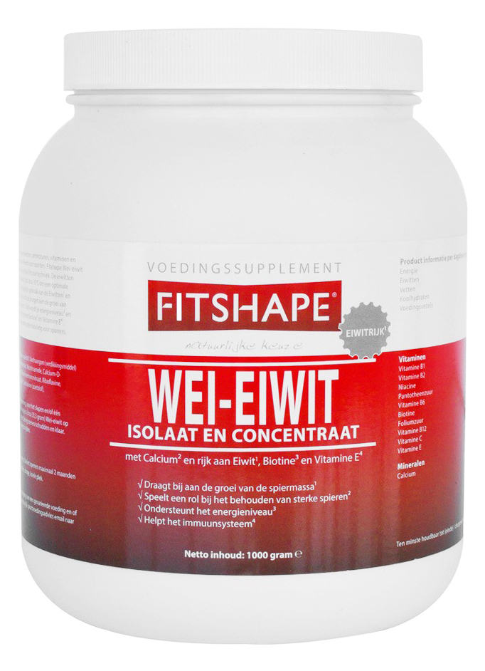 Fitshape Wei-Eiwit Sportvoeding Vanille Fitshape Wei-Eiwit Sportvoeding Vanille