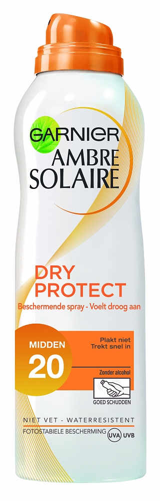 Garnier Ambre Solaire Zonnebrand Dry Protect Spray Factorspf20