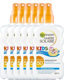 Garnier Garnier Ambre Solaire Zonnebrand Kids Spray Factor(spf)50+ Voordeelverpakking Garnier Ambre Solaire Zonnebrand Kids Spray Factor(spf)50+
