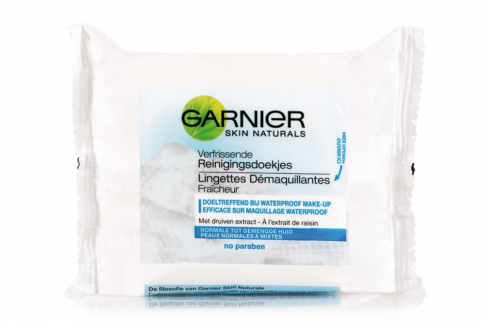 Garnier Skin Naturals Essentials Verfrissende Reinigingsdoekjes 25stuks