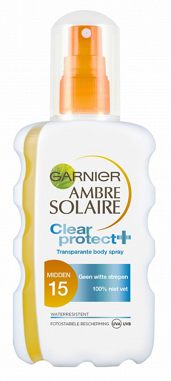 Garnier Ambre Solaire Zonnebrand Clear Spray Factorspf15