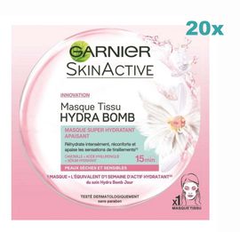 Garnier Garnier SkinActive Hydra Bomb Tissue Masker Kamille Voordeelverpakking Garnier SkinActive Hydra Bomb Tissue Masker Kamille
