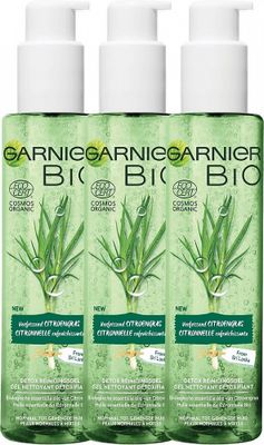 Garnier Bio Detox Reinigingsgel Met Verfrissend Citroengras Voor De Normale Tot Gemengde Huid 3x150ml