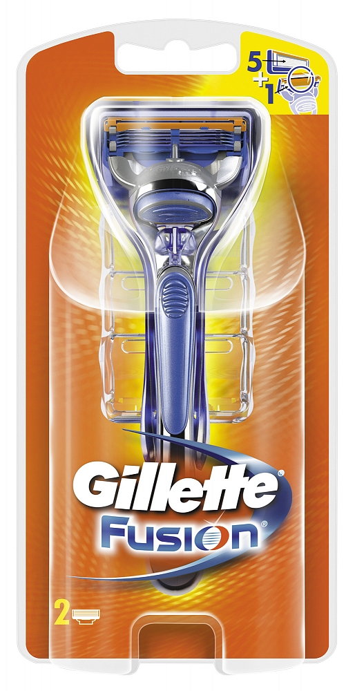 Per stuk Gillette Fusion Scheerapparaat Met 2 Scheermesjes