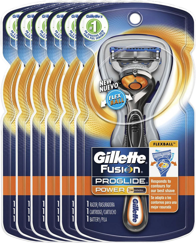 6x1st Gillette Fusion Proglide Power Scheerapparaat Flexball Voordeelverpakking 6x1st Gillette Fusion Proglide Power Scheerapparaat Flexball Voordeelverpakking