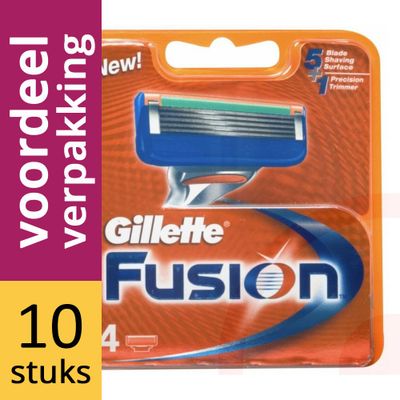 Gillette Fusion Scheermesjes Voordeelverpakking 10x4st