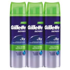 Gillette Gillette Series Scheergel Sensitive 3-Pack Gillette Series Scheergel Gevoelige Huid met Aloe Vera