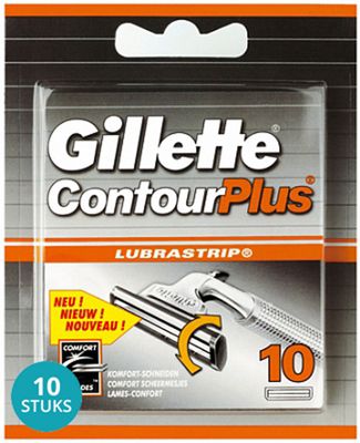 Gillette Contour Plus Scheermesjes Voordeelverpakking 10x10st