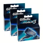 Gillette Mach 3 Scheermesjes Voordeelverpakking 3x4stuks thumb