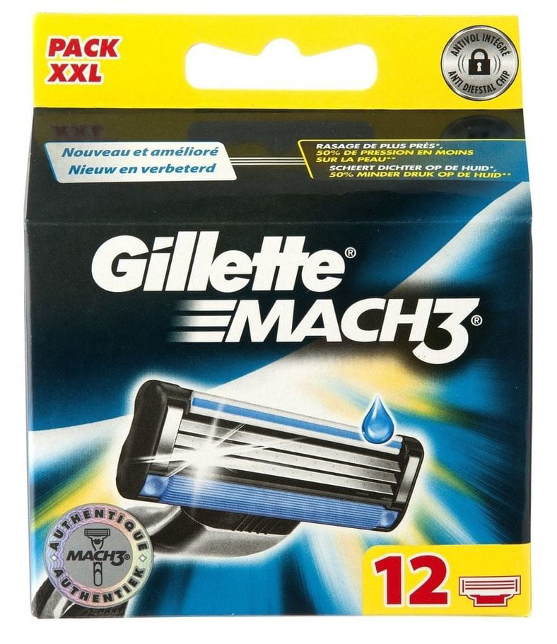 12stuks Gillette Mach 3 Scheermesjes voordeelverpakking