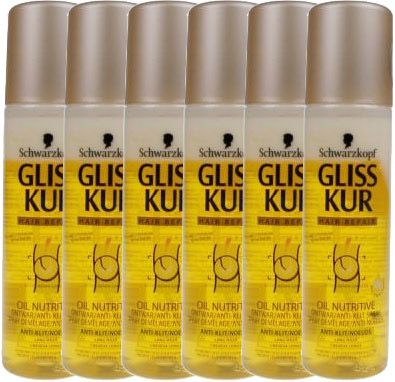 Gliss Kur Anti-Klit Spray Oil Nutritive Voordeelverpakking 6x200ml