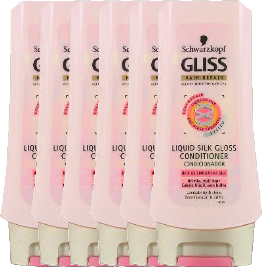 Gliss Kur Conditioner Liquid Silk Voordeelverpakking 6x200ml