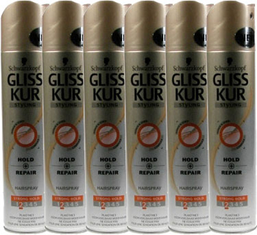 Gliss Kur Styling Hairspray Hold Repair Voordeelverpakking 6x250ml Gliss Kur Styling Hairspray Hold Repair Voordeelverpakking 6x250ml