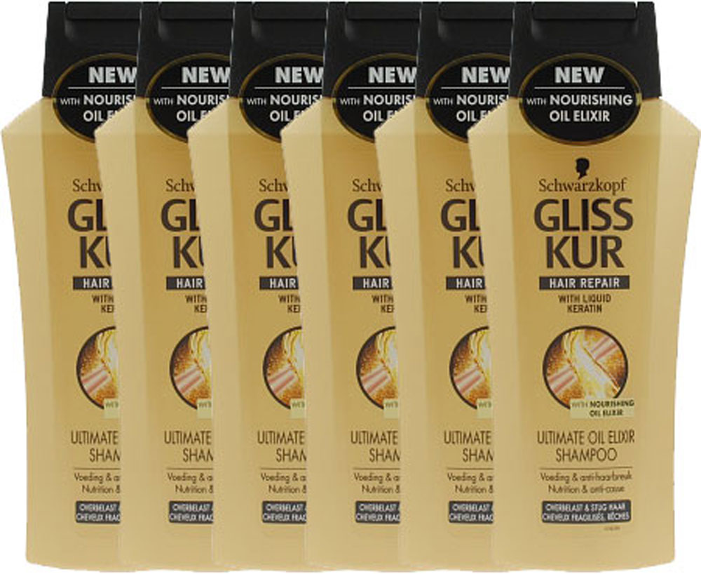 Gliss Kur Shampoo Ultimate Repair Overbelast En Stug Haar Voordeelverpakking 6x250ml Gliss Kur Shampoo Ultimate Repair Overbelast En Stug Haar Voordeelverpakking 6x250ml