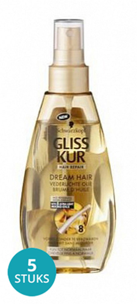 Gliss Kur Oil Vederlichte Olie Dream Hair Voordeelverpakking 5x150ml