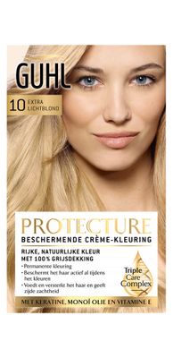 Guhl Protecture Haarverf Beschermende Creme-Kleuring 10 Extra Licht blond Per stuk