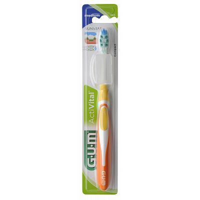 Gum Activital Tandenborstel Compact Medium Per stuk