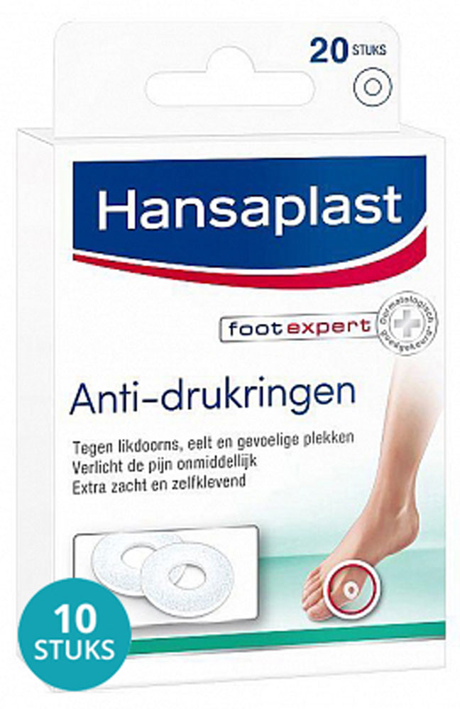 Hansaplast Footcare Anti-drukringen Voordeelverpakking 10x20ple