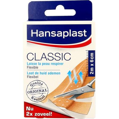 Hansaplast Pleisters Classic 2m X 6cm Per stuk