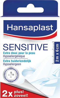 Hansaplast Sensitive 2m X 6cm Stuk