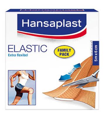 Hansaplast Pleisters Elastisch 6cm Family Pack 5meter